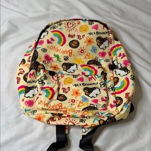 Bape Kids Backpack with Rainbow and Cloud Design